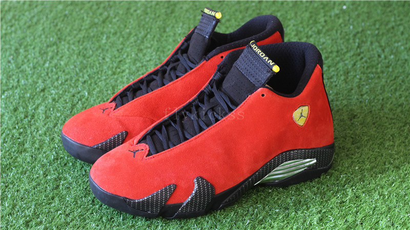 Authentic Air Jordan 14 Retro Ferrari Red